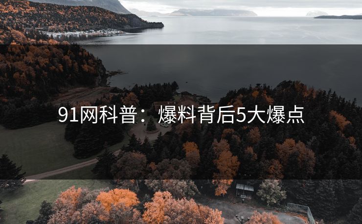 91网科普：爆料背后5大爆点
